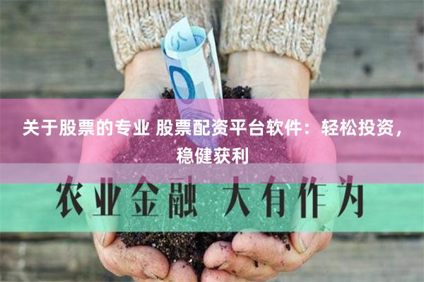 关于股票的专业 股票配资平台软件：轻松投资，稳健获利